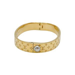 LOUIS VUITTON Brown Monogram Charm Bracelet